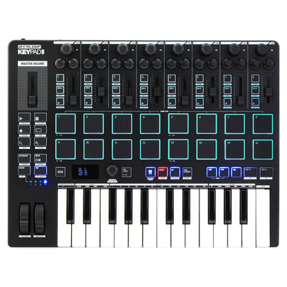 Front view of Reloop Keypad Pro Compact Controller Workstation on white background