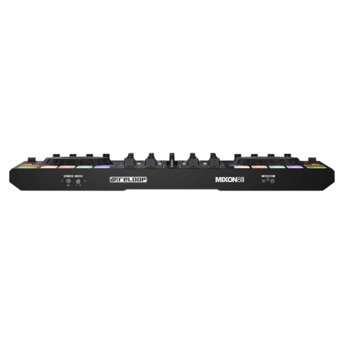 Bottom ports view of Reloop Mixon 8 Pro DJ Controller on white background
