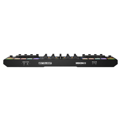 Bottom ports view of Reloop Mixon 8 Pro DJ Controller on white background