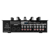 Top ports view of Reloop RMX-30 BT 3-Channel Bluetooth DJ Mixer on white background
