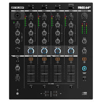 Front view of Reloop RMX-44 BT 4-Channel Bluetooth DJ Club Mixer on white background