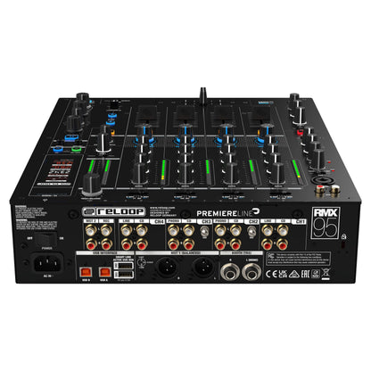 Top ports view of Reloop RMX-95 Digital Club Mixer on white background