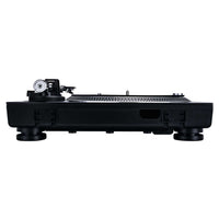 Rear view of Reloop RP-1000 MK2 Belt-Drive Turntable System on white background