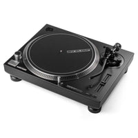 Angled view of Reloop RP-5000 MK4 Professional High-Torque Turntable System on white background