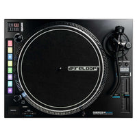 Front view of Reloop RP-8000 MK2 Upper Torque Hybrid Turntable Instrument on white background