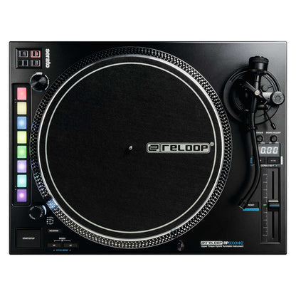Front view of Reloop RP-8000 MK2 Upper Torque Hybrid Turntable Instrument on white background