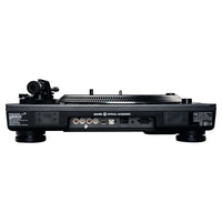 Top ports view of Reloop RP-8000 MK2 Upper Torque Hybrid Turntable Instrument on white background