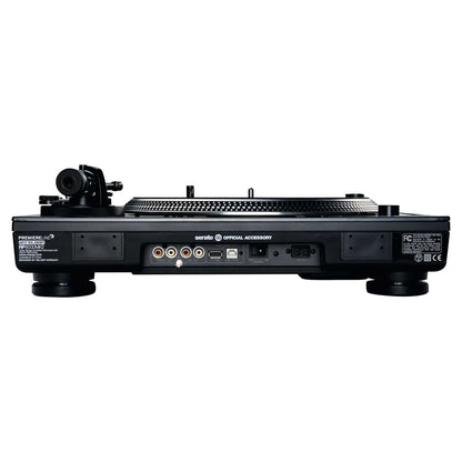 Top ports view of Reloop RP-8000 MK2 Upper Torque Hybrid Turntable Instrument on white background