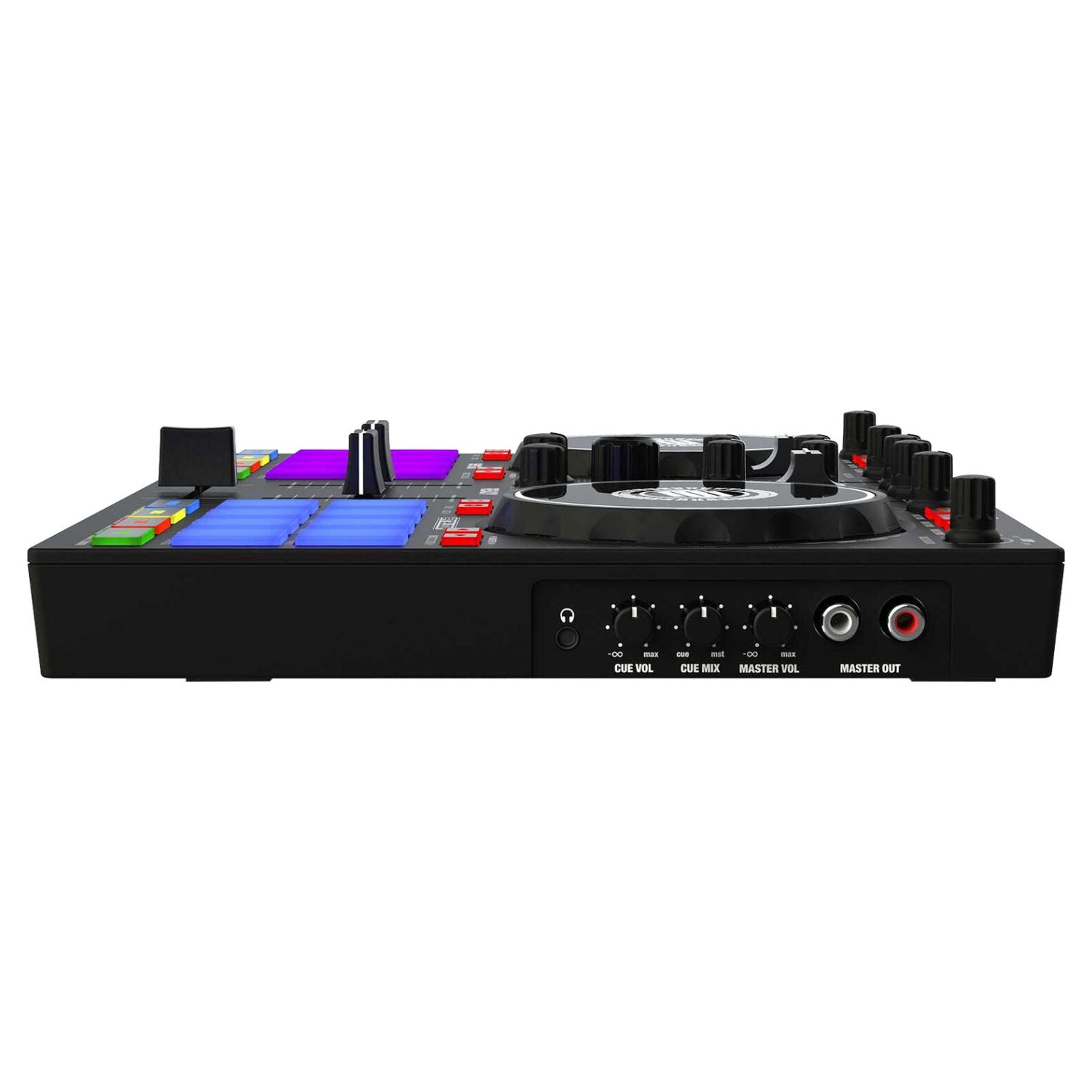 Right side ports and knobs view of Reloop Ready Portable Performance Controller for Serato on white background