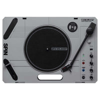 Front view of Reloop SPiN Portable Turntable System on white background