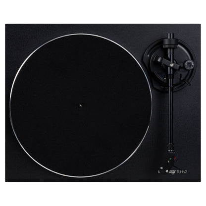 Front view of Reloop TURN2 Belt-Driven Hi-Fi Turntable on white background