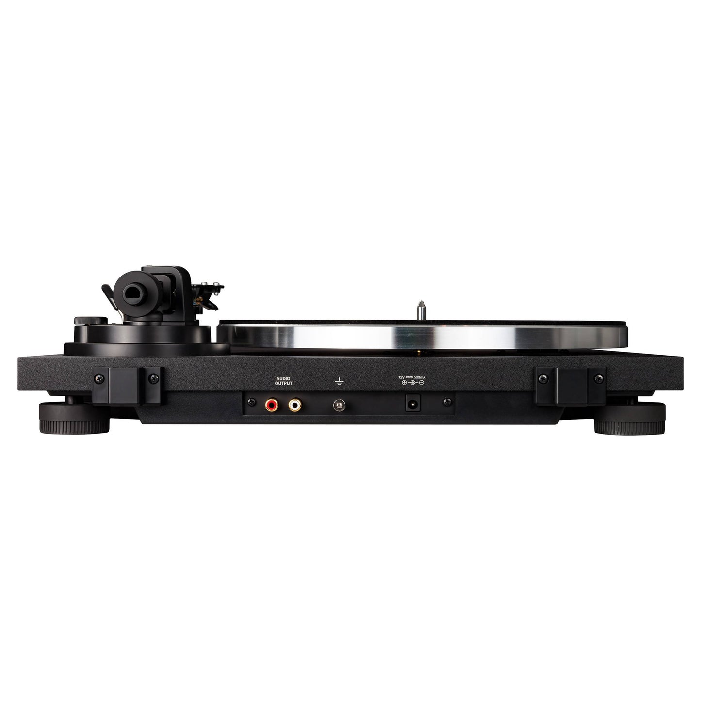 Top ports view of Reloop TURN2 Belt-Driven Hi-Fi Turntable on white background