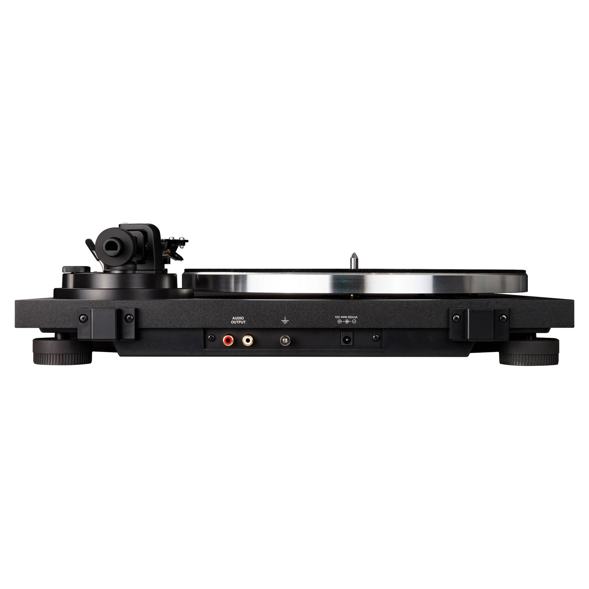 Top ports view of Reloop TURN2 Belt-Driven Hi-Fi Turntable on white background