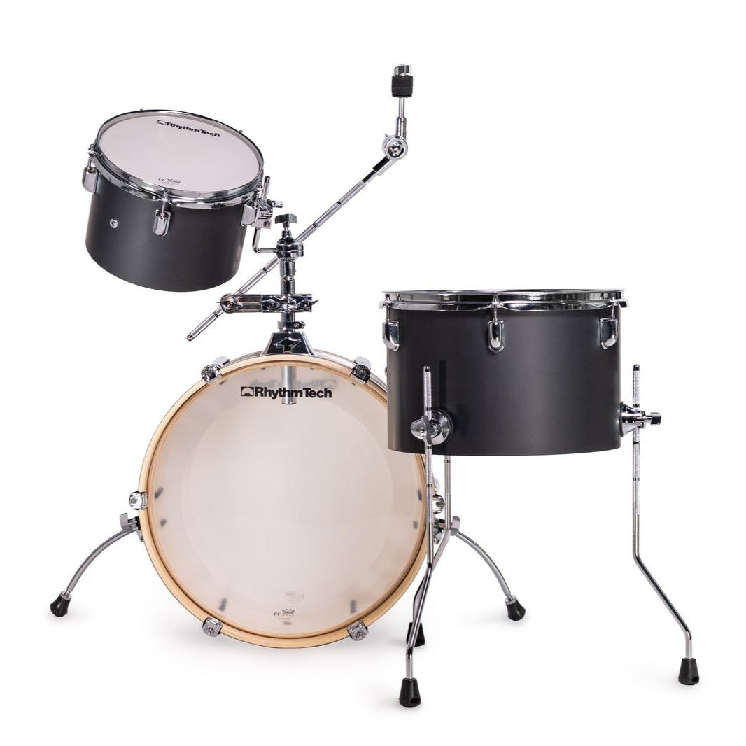 Rear view of Rhythm Tech SessionGo Drum Kit on white background