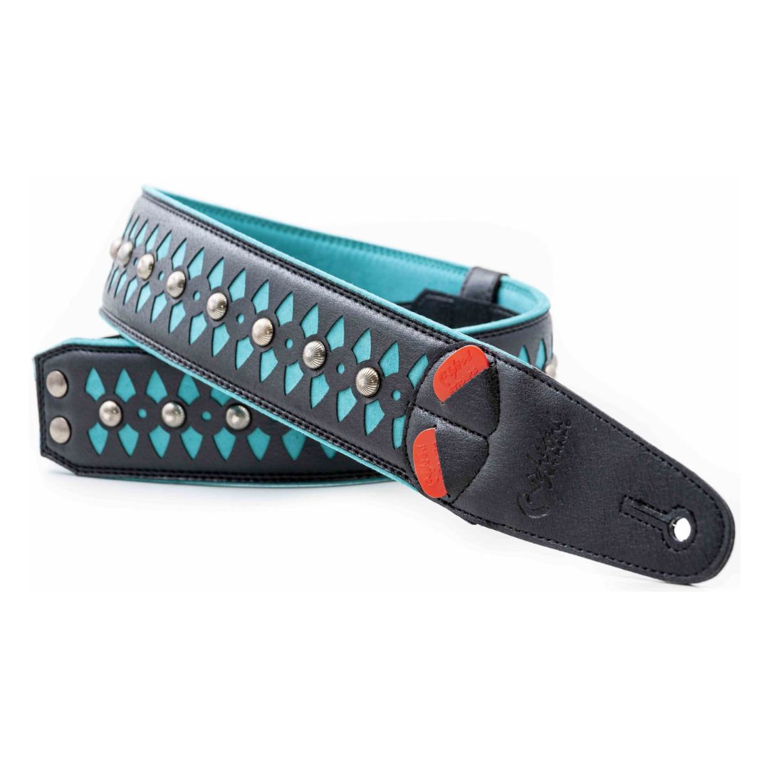 Curled view of RightOn Armour Teal on white background