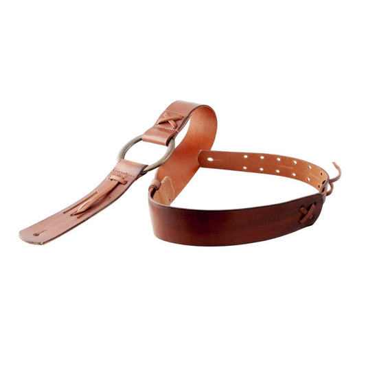 Front view of RightOn Legend D.A. Guitar Strap on white background