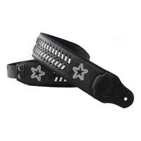 Curled view of RightOn Paul Turner Signature Bass Strap (Black) on white background