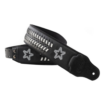 Curled view of RightOn Paul Turner Signature Bass Strap (Black) on white background