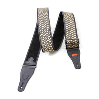 Slightly extended view of RightOn Victoria Guitar Strap on white background