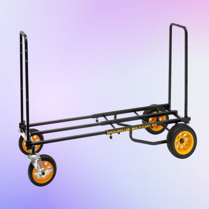 Black and yellow multicycle cart on a gradient background