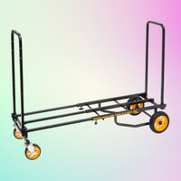 Multifunctional cart with 'Rocknroller' branding on a gradient background