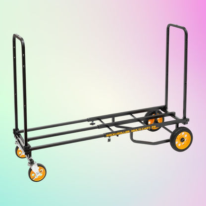 Multifunctional cart with 'Rocknroller' branding on a gradient background