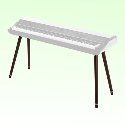 Angled view of SEQUENZ ST-WGS Keyboard Stand on green background