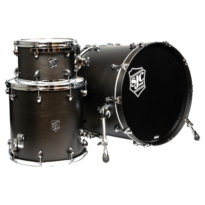 Inclusions of SJC Drums Navigator Series 3-Piece Kit on white background