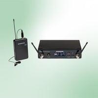 Samson wireless microphone system on a gradient background
