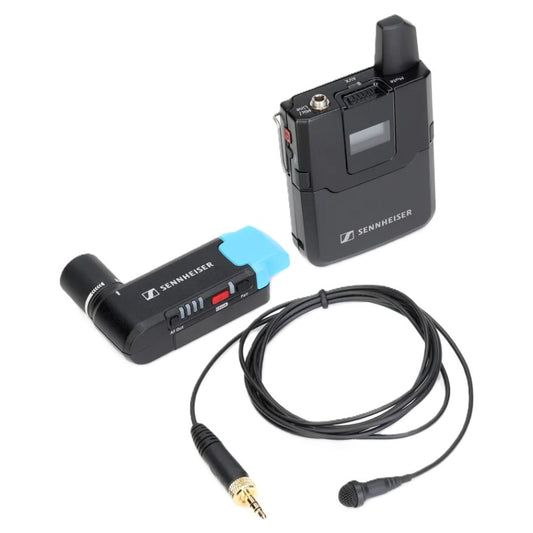 Inclusions of Sennheiser AVX-ME2 SET Lavalier Microphone Set on white background