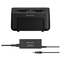 Inclusions of Sennheiser CHG 70N-C + PSU Kit on white background