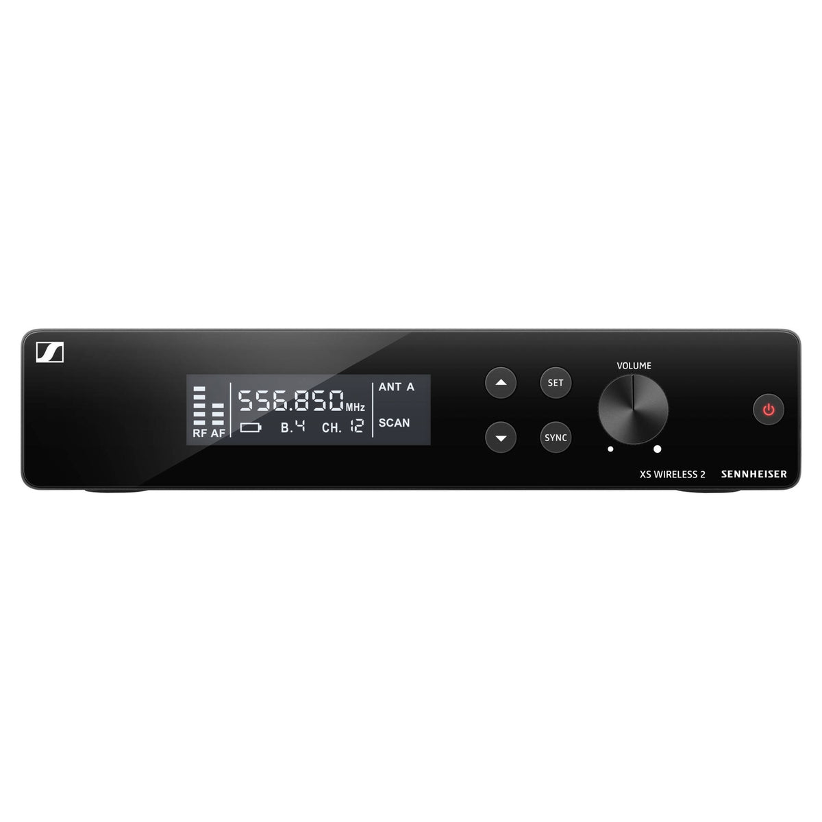 Front view of Sennheiser EM-XSW 2-A Wireless Receiver on white background