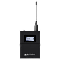 Front view of Sennheiser EW-DX SK Bodypack Transmitter with Locking 3.5mm Connector on white background