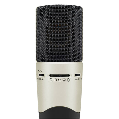 Rear switches view of Sennheiser MK 8 Microphone on white background