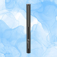 Front view of Sennheiser MKE 600 Shotgun Microphone on blue background