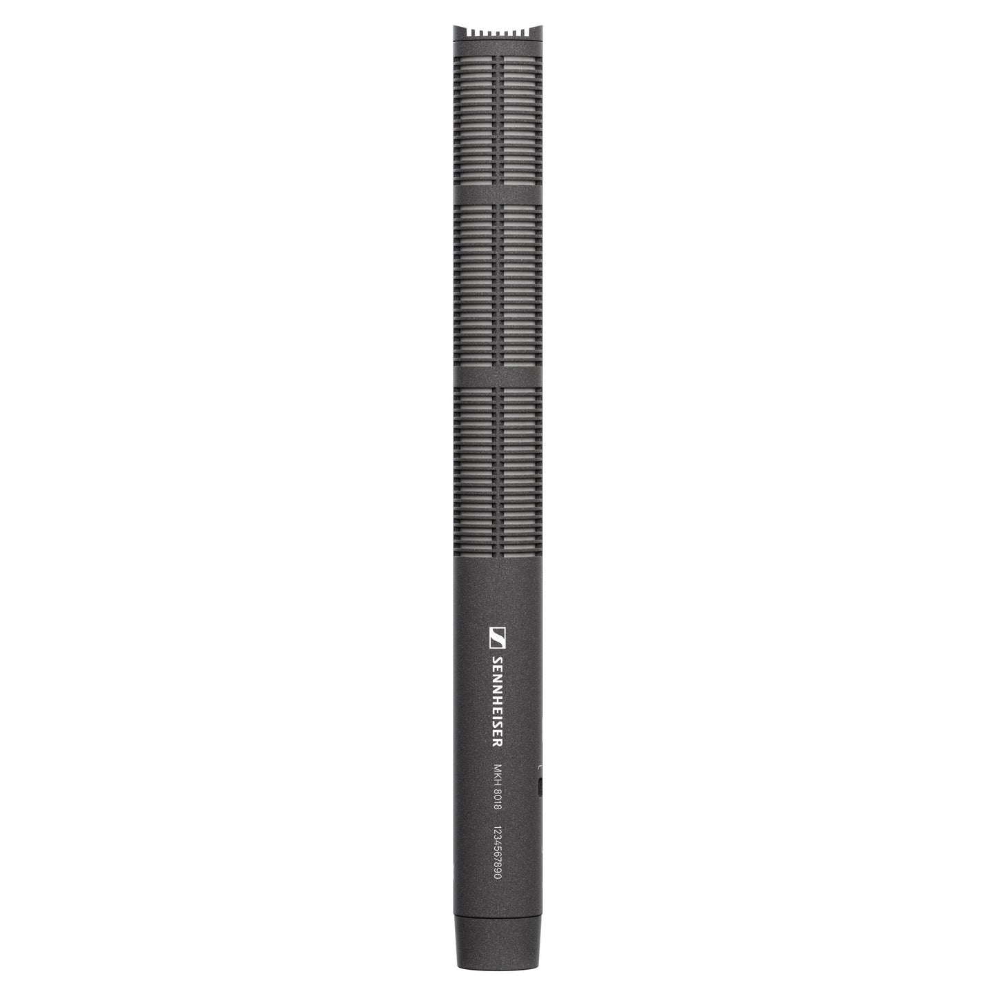 Front view of Sennheiser MKH 8018 Stereo Shotgun Microphone on white background