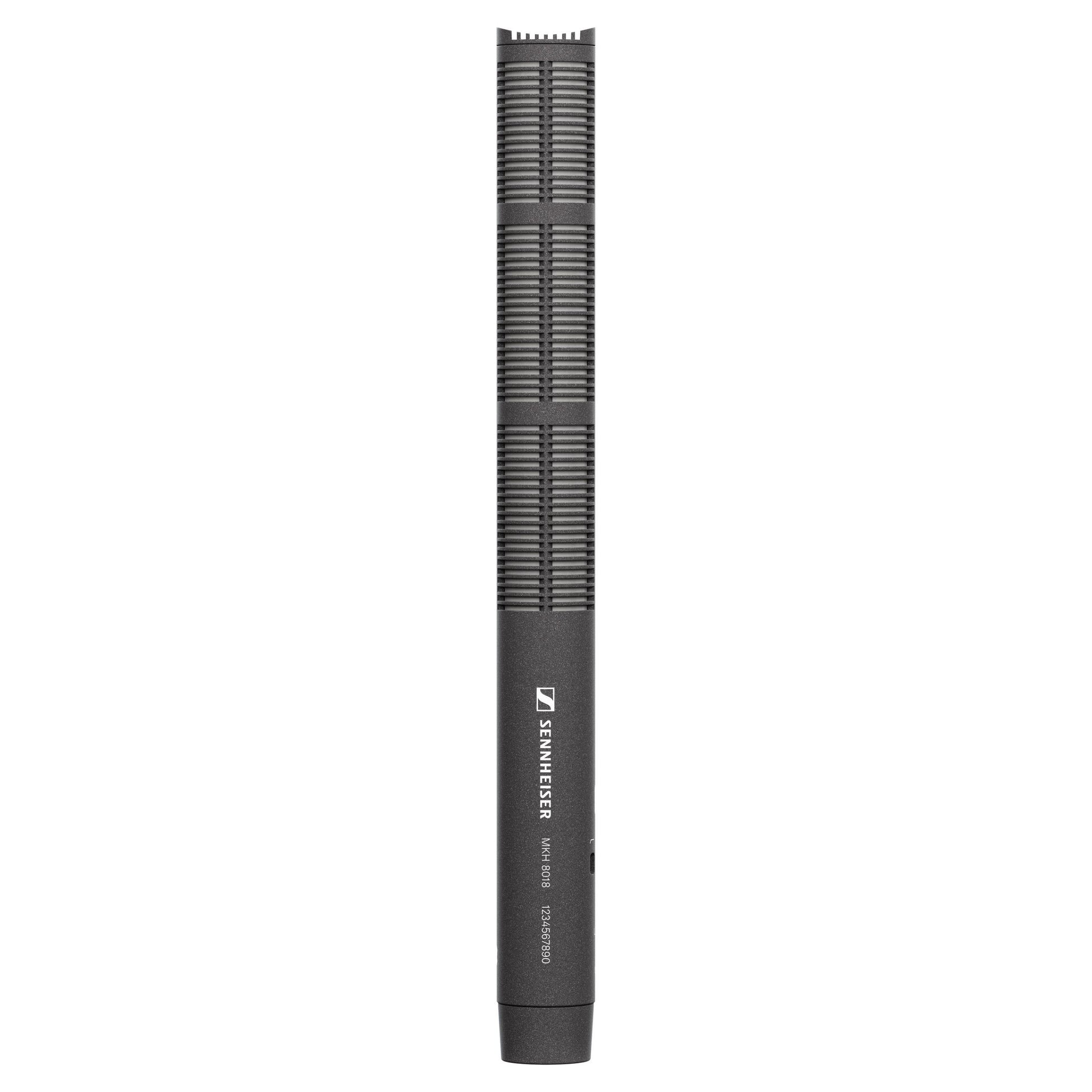 Front view of Sennheiser MKH 8018 Stereo Shotgun Microphone on white background