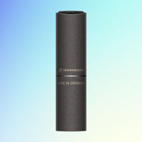 Front view of Sennheiser MKH 8020 Microphone on blue background