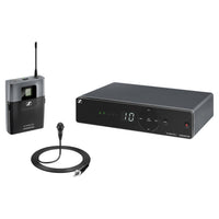 Inclusions of Sennheiser XSW 1-ME2-A Wireless Lavalier System on white background