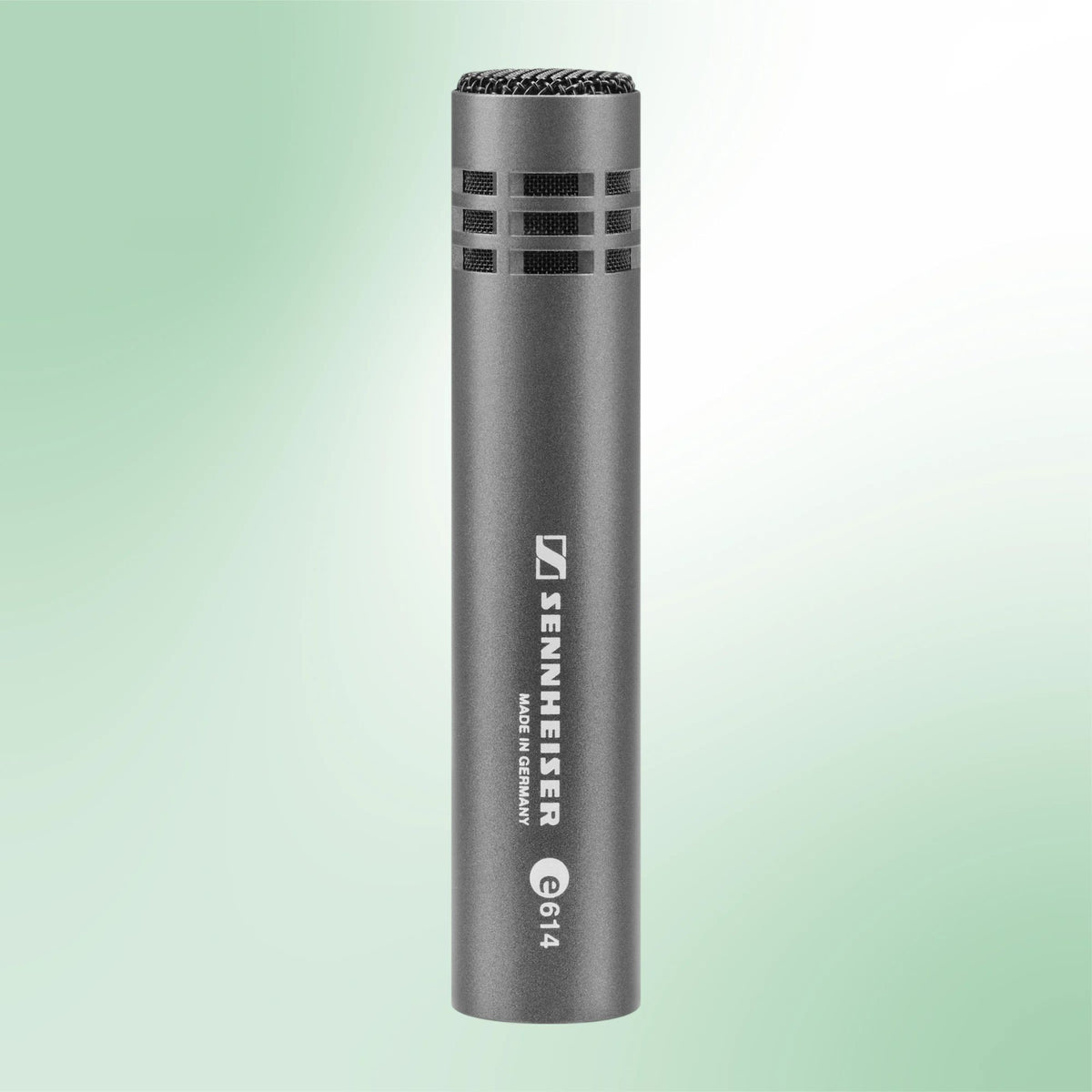 Front view of Sennheiser e 614 Condenser Microphone on green background