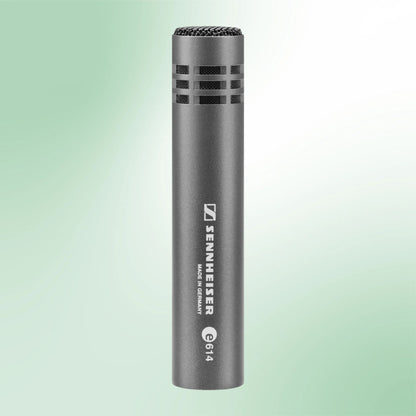 Front view of Sennheiser e 614 Condenser Microphone on green background