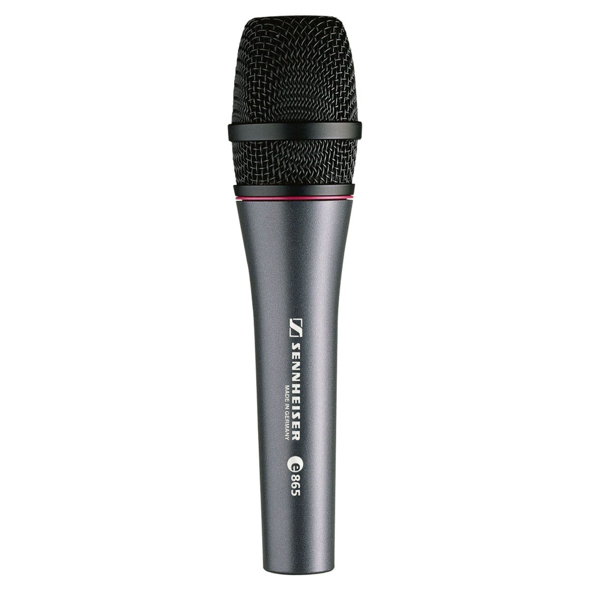 Front view of Sennheiser e 865 Condenser Vocal Microphone on white background