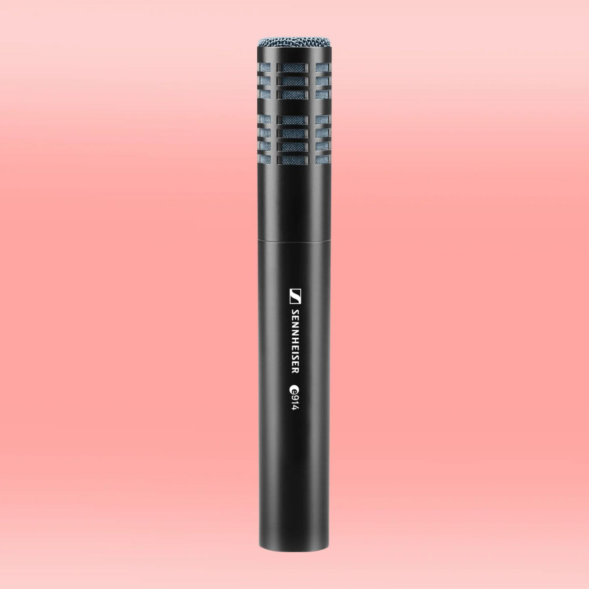 Front view of Sennheiser e 914 Condenser Microphone on pink background