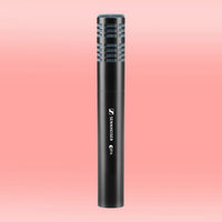 Front view of Sennheiser e 914 Condenser Microphone on pink background