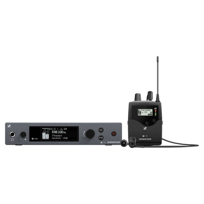 Inclusions of Sennheiser ew IEM G4-G Wireless Stereo In-Ear Monitoring System on white background
