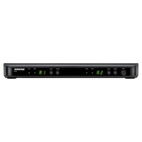 Front view of Shure BLX88 Dual Wireless Receiver for BLX Wireless System on white background