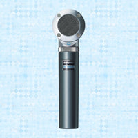 Front view of Shure Beta 181/C Microphone on blue background