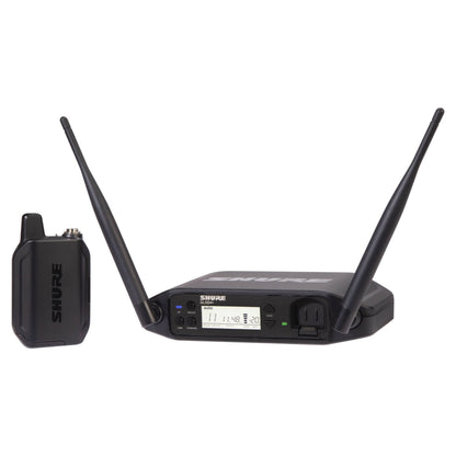 Inclusions of Shure GLXD14+/B98 Digital Wireless Instrument System on white background