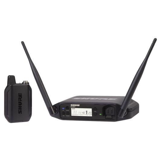 Inclusions of Shure GLXD14+/B98 Digital Wireless Instrument System on white background
