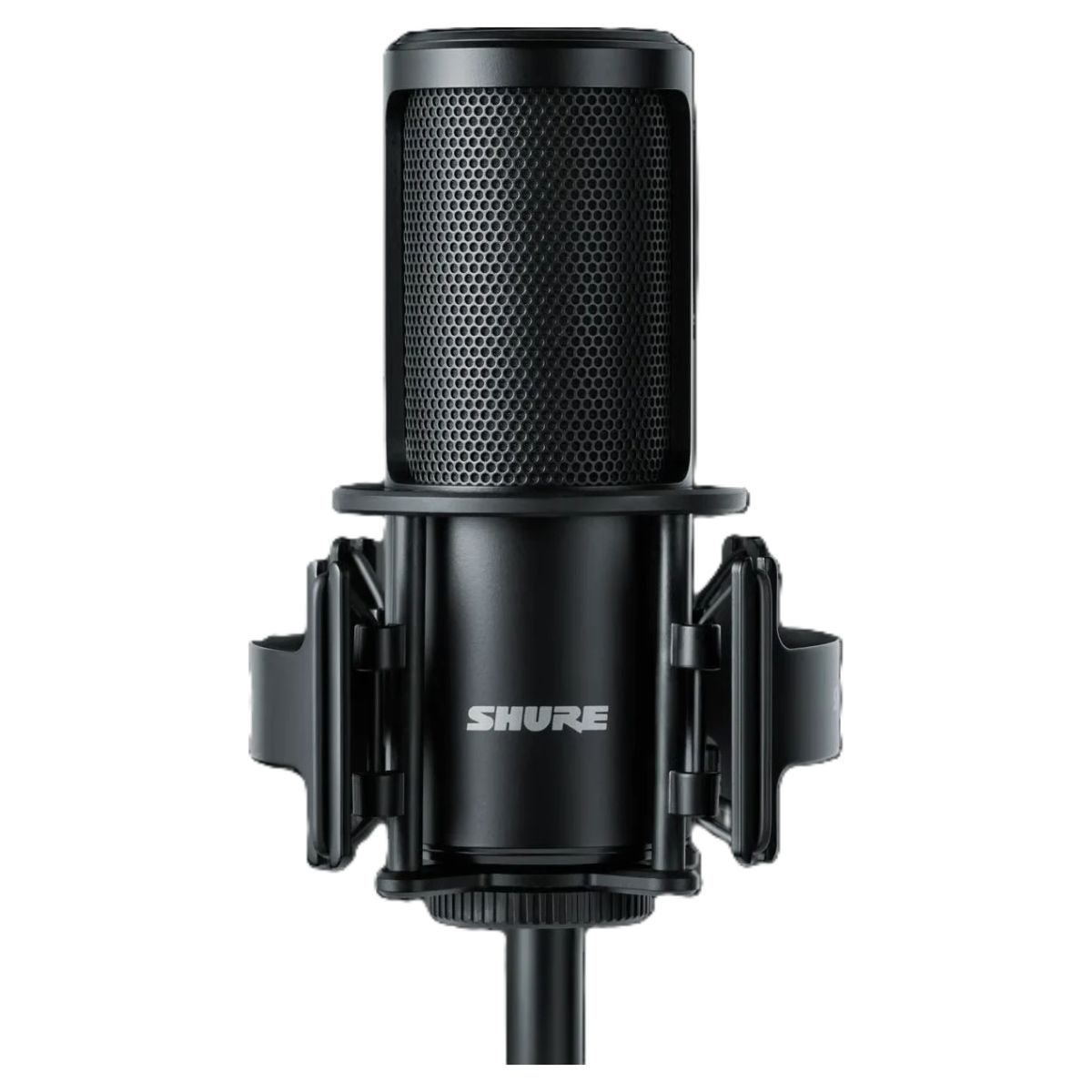 Front view of Shure SM4 Home Recording Microphone Kit on white background